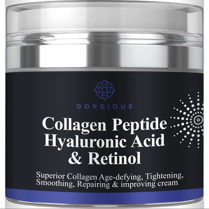 Collagen Peptide Cream Anti-Wrinkle Hyaluronic Acid and Retinol Firming and Tightening Skin Care Face Moisturizer