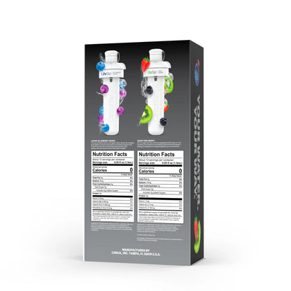 (4 Pack)  32Oz Matte Black Stainless Steel Starter Kit with Matte Black  Lid 2.0 and 2 Flavor Cartridges (Blueberry Grape & Kiwi Berry)